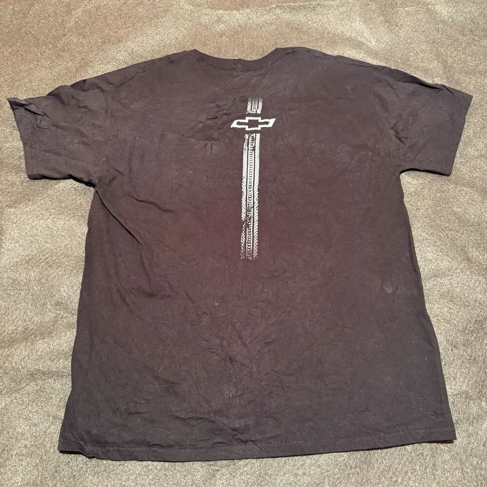 Chevy Mens TShirt L Large Black Chevrolet Car Tee Shirt Hanes Short Sleeve